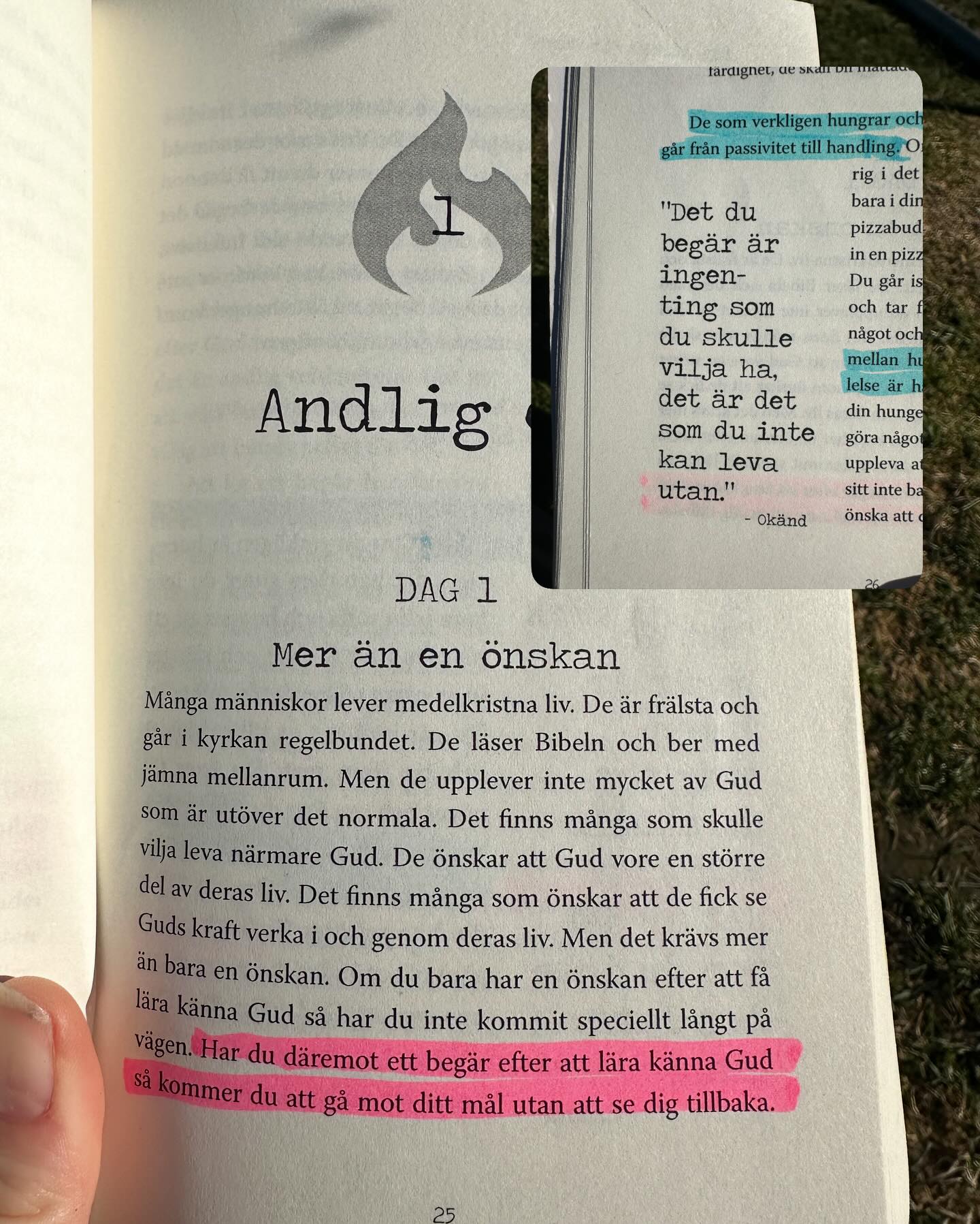 DAG 1 🔥 Saliga är de som hungrar och törstar efter rättfärdighet, de skall bli mättade.
Matteusevangeliet 5:6 