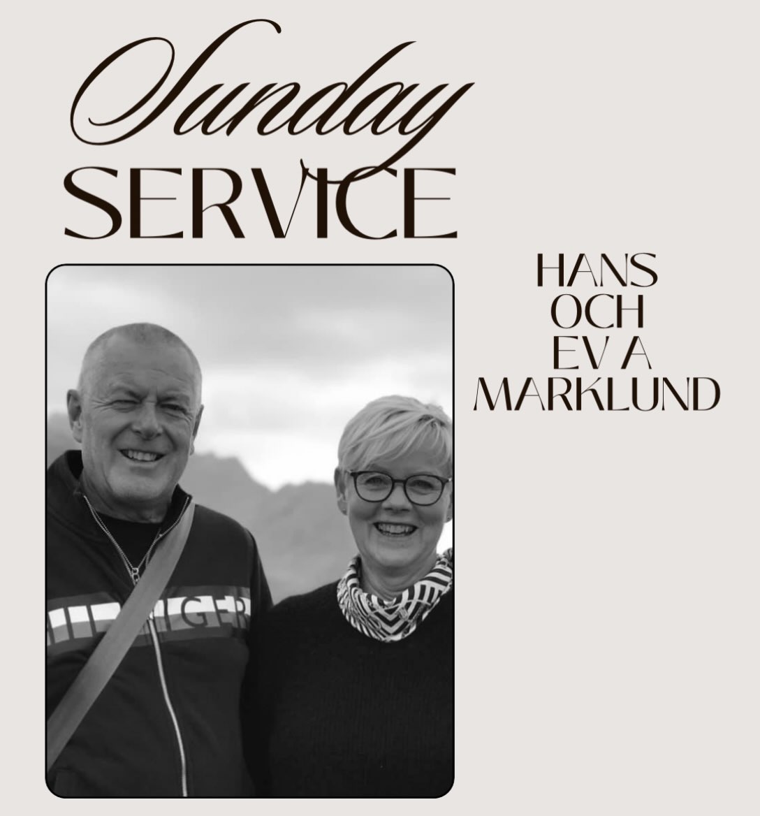Nu på söndag 1 november kommer Hans och Eva Marklund!
Vi ses kl 16.00👋